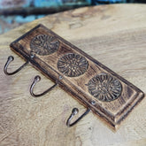 Indian Handmade Carved Solid Wood Wall Hanger 161